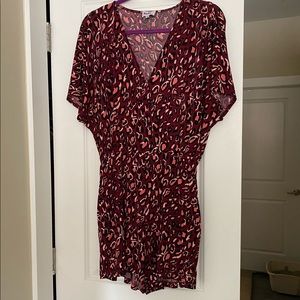 Red and pink cheetah romper